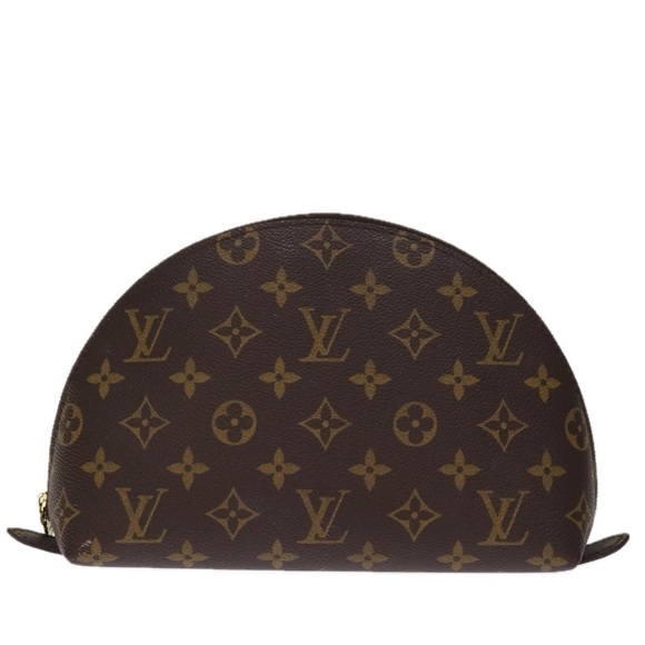 LOUIS VUITTON Monogram Trousse Demi Ronde Cosmetic Pouch M47520 LV Auth 74112 - Picture 13 of 16